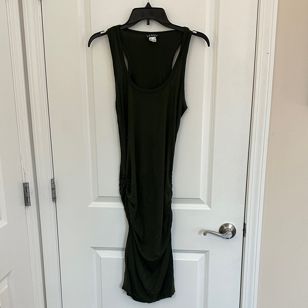 VENUS Olive Green Sleeveless Dress
